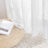 PONY DANCE Sheer White Curtains - Linen Curtains 84 inches Long for Living Room Delicate Back Tab Semi-Sheer Privacy Window Covering for Bedroom, 52" W x 84" L, 2 PCs