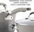 Rachael Ray Brights Deep Nonstick Frying Pan / Fry Pan / Deep Skillet - 9.5 Inch, Gray