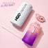 H2O Capsule INSPO Half Gallon Water Bottle with Time Marker and Straw Motivational Hydration Tracker Jug for Daily Intake Big BPA-Free FoodSafe Leakproof Drinking Bottle Handle & Strap, Purple Peach