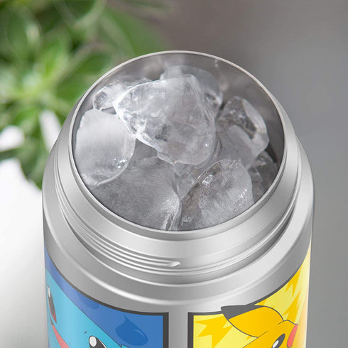 THERMOS FUNTAINER 12 Ounce Stainless Steel Vacuum Insulated Kids Straw Bottle, Pokemon