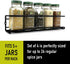ZICOTO Space Saving Spice Rack Organizer for Cabinets or Wall Mounts - Easy To Install Set of 4 Hanging Racks - Perfect Seasoning Organizer For Your Kitchen Cabinet, Cupboard or Pantry Door