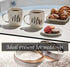 Triple Gifffted Mr and Mrs Coffee Mugs Gifts, For Wedding, Anniversary, Engagement, Present For Couples, Women, Bride Groom, Christmas, Bridal Shower, Valentines, His and Her Set, Couple Mug Gift