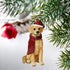 Design Toscano Christmas Xmas Golden Retriever Holiday Dog Ornaments, Full Color