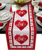 Table Runner 70 Inches Long Burlap Valentines Day Table Runners for Party Decorations, Valentine's Day Love Red Border Table Runner Farmhouse Non-slip Linen Tablecloth for Wedding Dinner
