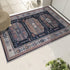 Wemina Vintage Oriental Small Rug Non Slip Traditional Bohemian Distressed Medallion Rug Indoor Bedroom Living Room Dining Home Accent Carpet?2' x 3'?Navy