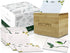 Mint & Elm Recipe Box with 100 Cards and 10 Dividers - Recipe Organizer Includes Plastic Holder for 4x6 Cards (Natural Bamboo)