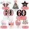9 Pieces Rose Gold 60th Birthday decorations for Women Pink 60th birthday centerpieces for Tables Decorations Cheers to 60 Years Honeycomb Table Topper Happy 60th Birthday Decorations for Woman Sixty Years Birthday Party