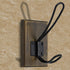 OLBET Farmhouse Towel Hooks for Bathroom Wall Mounted - Rustic Wall Hooks for Hanging Coats - 2 Pack - Retro Iron Wood Hooks - Classical Heavy Duty Hangers for Your House - Weathered Brown
