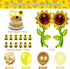 Sunflower Birthday Party Decorations Supplies 104Pcs - Sunflower Happy Birthday Banner, Artificial Sunflower Vine, Aluminum Foil Balloon, Cake Toppers, Balloons and Tools for Sunflower Garland Arch