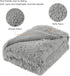 Toneed Comfy Fuzzy Throw Blanket for Home Decor, Plush Faux Fur Blankets, 50'' x 60'' Furry Sherpa Reversible Fleece Blanket for Girl Room, Office, Sofa, Couch and Bed, Grey