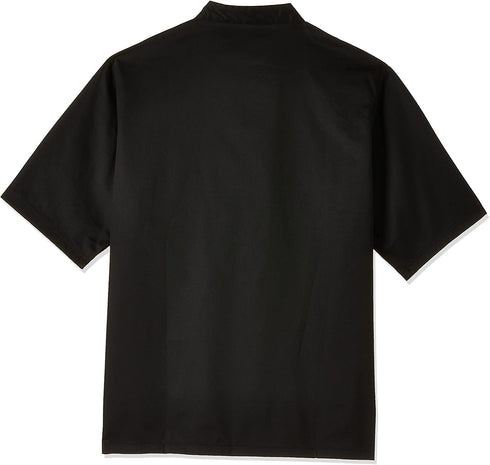 Chef Code Men's Short Sleeve Unisex Classic Chef Coat, Black, 3X-Large