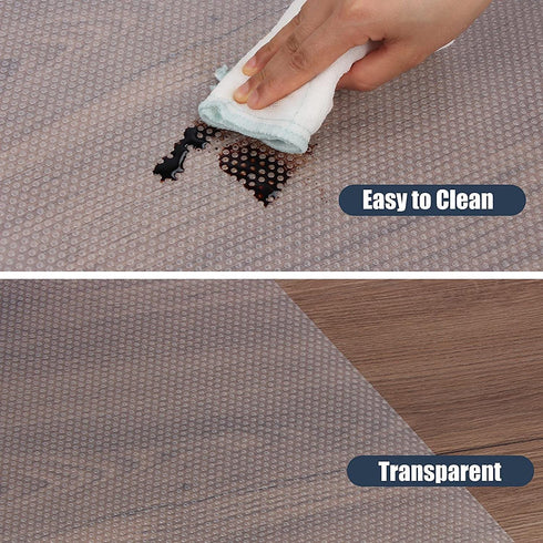 GOTECHBO Shelf Liner Clear, Waterproof Cabinet Liners, 17.7" x 181 Inch Non-Adhesive Easy to Cut Kitchen Drawer Liners Also Used as Pantry Cabinet Liner, Storage Liners
