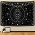 Sun and Moon Tapestry Black and White Tapestries Stars Starry Wall Tapestry Constellation Tapestry Black Tapestry Wall Hanging for Room Wall Decor (59.1 — 82.7 inches)