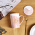 Best Mom Ever Mug Best Mom Gifts from Daughter Son Gifts for Mom Coffee Mug Mother's Day Birthday Gifts 14 Oz with Gift Box and Spoon Coaster Pink Marble Mom Mug