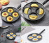 NINGVIHE Egg Pan,Non Stick Frying Pan,Skillet Pans for Cooking,Multi Egg Cooker Pan for Breakfast,Safe Non-stick Coating(Round), Black (01)