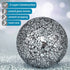 MDLUU Decorative Orbs, Mosaic Sphere Balls, Centerpiece Balls for Bowls, Vases, Dining Table Decor, Diameter 4 Inches, Pack of 3 (Black Silver)
