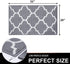 OLANLY Indoor Door Mat, 20x32, Non-Slip Absorbent Resist Dirt Entrance Rug, Machine Washable Low-Profile Inside Floor Mat Door Rugs for Entryway, Grey Trellis
