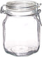 Bormioli Rocco - SYNCHKG122276 Fido Clear Glass Jar with 85 mm Gasket,1 Liter (Pack of 2)