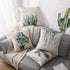 Monkeysell Decorative Throw Pillow Covers, 4 Pack of Green Plant Pattern Cotton Linen Throw Pillow Case Cushion Cover Home Décor Sofa Decorative Pillow 18 X 18 Inch (Green Plant)