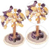 Yatming Amethyst/Citrine Stone Money Tree, Agate Slice Geode Base Crystal Tree Decor for Feng Shui & Wealth