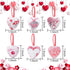 EBaokuup 30 Pieces Valentine Heart Shaped Hanging Ornaments, Sweet Romantic Heart Hanging Bauble Decorative Hanging Decor for Valentine's Day Wedding Anniversary