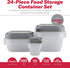 Good Cook EveryWare 24-Piece BPA-Free Plastic Food Storage Container Set, Clear/Grey, (41757)