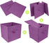 Greenco Foldable Storage Cubes Non-woven Fabric -6 Pack-(Purple)