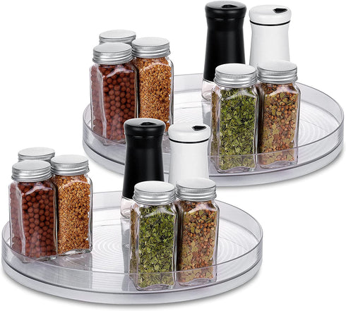 Lazy Susan Turntable Organizer - for Kitchen, Pantry, Cabinet, Dining Table, Refrigerator, Countertop - Clear Spinning Lay Susan- 11.5 Inches - by Homeries (2)