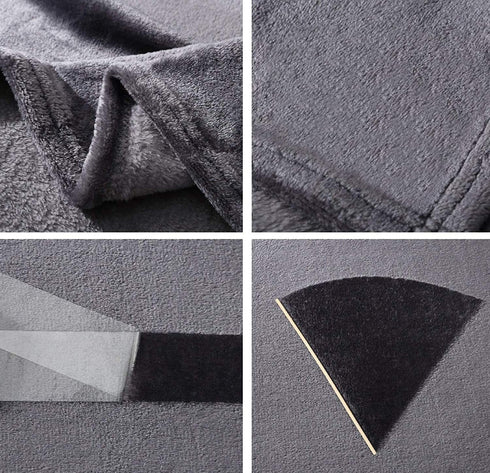 BEAUTEX Fleece Blanket Twin Size Grey Blanket Throw Super Soft Flannel Blanket Lightweight Fuzzy Plush Blanket for Couch Sofa or Bed All Seasons (Graphite Grey, 60" x 80")