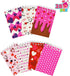 28 Pack Valentines Day Stationery Set with Treat Bags for Kids Party Favor, Classroom Exchange Prizes?includes Notebooks,Rulers,Erasers,Pencils,Stickers