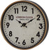 Deco 79 52584 Wall Clock, White/Oak Brown/Black/Red/Brass