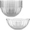 Clear Plastic Serving Bowls for Parties | 48 Oz. 12 Pack | Round Disposable Serving Bowls | Clear Chip Bowls | Party Snack Bowls | Plastic Candy Dish | Salad Serving Containers | Large Candy Bowls