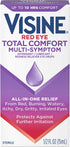 Visine Red Eye Total Comfort Multi-Symptom Eye Drops, All-in-One Astringent, Lubricant & Redness Reliever Eye Drops for Irritated, Dry, Burning, Watery, Itchy, Red, Gritty Eyes, 0.5 fl. oz