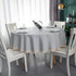 EHouseHome Faux Linen Tablecloth with Lace Trim - Waterproof/Spill Proof/Stain Resistant/Wrinkle Free/Oil Proof - for Banquet, Parties, Dinner,Wedding,Holiday,Silver Grey Round 70Inch