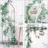 ANPHSIN 3 Pack (16.8ft) Artificial Willow Leaves Vines Twigs- Fake Silk Hanging Willow Plant Greenery Garland String for Indoor Wedding Party Crowns Wreath Decor, Outdoor Wall Garden Decoration