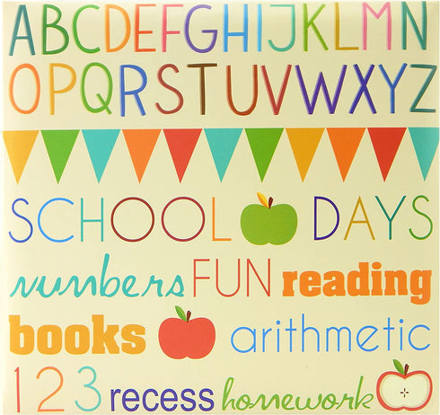 MCS MBI 13.5x12.5 Inch Elementary School Theme Scrapbook Album with 12x12 Inch Pages (860090)