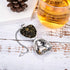 DISIWENE 7 Pack Loose Leaf Tea Infuser, Tea Strainer Stainless Steel Tea Ball with Chain and Drip Trays, small Tea Filter Set for Mug (Silver-Set A)