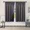 WONTEX 100% Grey Blackout Curtains for Bedroom 52 x 63 inch Length - Thermal Insulated, Noise Reducing, Sun Blocking Lined Rod Pocket Window Curtain Panels for Living Room, Set of 2 Winter Curtains