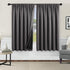 WONTEX 100% Grey Blackout Curtains for Bedroom 52 x 63 inch Length - Thermal Insulated, Noise Reducing, Sun Blocking Lined Rod Pocket Window Curtain Panels for Living Room, Set of 2 Winter Curtains