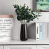 SANFERGE Ceramic Flower Vase for Home Décor Office Decoration, 8 Inch, Black
