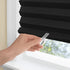 Achim Home Furnishings 123CO36B24 Cordless 1-2-3, 36" x 75", Black Vinyl Room Darkening Pleated Window Shade