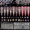 Warmfits AB Crystal Rhinestones Set, 1840pcs Rhinestones Nail Art Set Nail Gems Iridescent Clear Class Multi-Shape Flat Back Shiny Nail Jewels for Nail Art DIY Crafts Phones Clothes Shoes Jewelry Bag