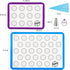 POPCO Macaron Baking Kit (19pcs Set) - 2 Half Size and 2 Quarter Size Silicone Macaron Baking Mats Plus 8 Piping Tips, 3 Piping Bags with 3 Bag Ties, 1 Coupler