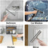VIVIBEAUTY Shower Squeegee for Glass Doors, 12-Inch Stainless Steel Squeegee for Shower Glass Door, Mirror, Windows, 1 Replacement Silicone Blade and 2 Hooks, Silver
