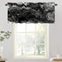 BaoNews Marble Abstract Nature Kitchen Valances Half Window Curtain, Marble Abstract Acrylic Nature Black Marbling Artwork Blackout Decoration Window Valances Curtains Drapes for Kitchen Bedroom