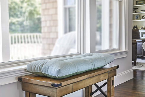 Klear Vu The Gripper Non-Slip Omega Bench Cushion for Piano Chair, Storage Bench, Dining Room, Sofa Couch and Window Seat-1 Piece Bench Pad, 36 Inches, Spa
