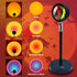 Sunset Lamp LED Sunset Projection Lamp 180 Degree Rotation Adjustable Height Night Rainbow Light USB Projector Golden Hour Artistic Sunlight Lamp Home Living Room D©cor Sunset Light for Photography