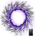 TURNMEON 20 Inch Prelit Halloween Wreath with Timer 30 LED for Front Door Halloween Decorations Purple Lights Battery Operated Glitter Scary Black Wreath Halloween Decoration Indoor Outdoor Home Party