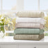 Madison Park Tuscany Luxury Oversized Quilted Throw with Scalloped Edges Seafoam 60x72 Quilted Premium Soft Cozy Microfiber For Bed, Couch or Sofa