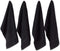 DII Basic Terry Collection Waffle Dishtowel Set, 15x26, Solid Black, 4 Piece